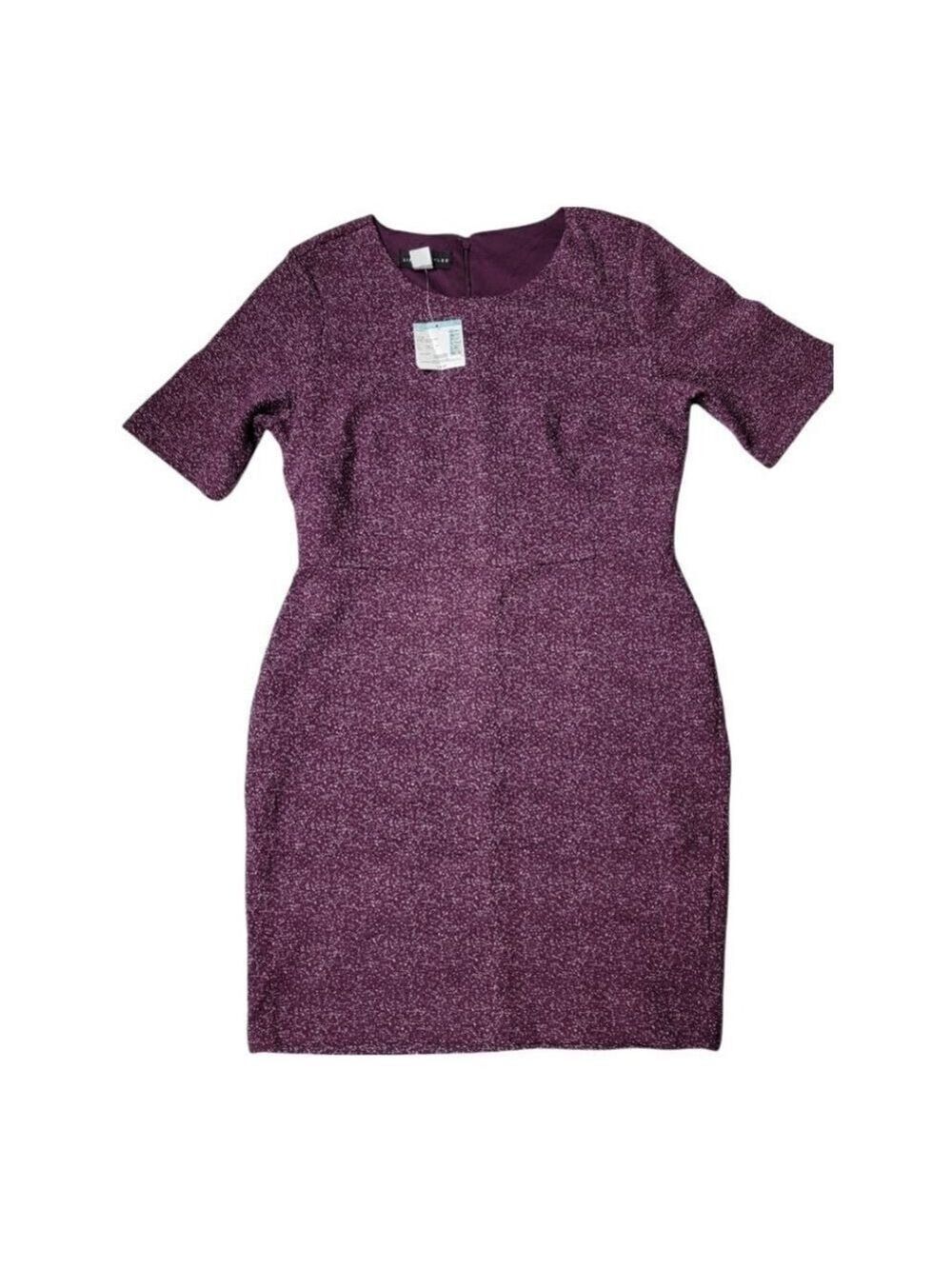 Simply Styled Purple Jacquard Bodycon Dress Petite Large NWT
